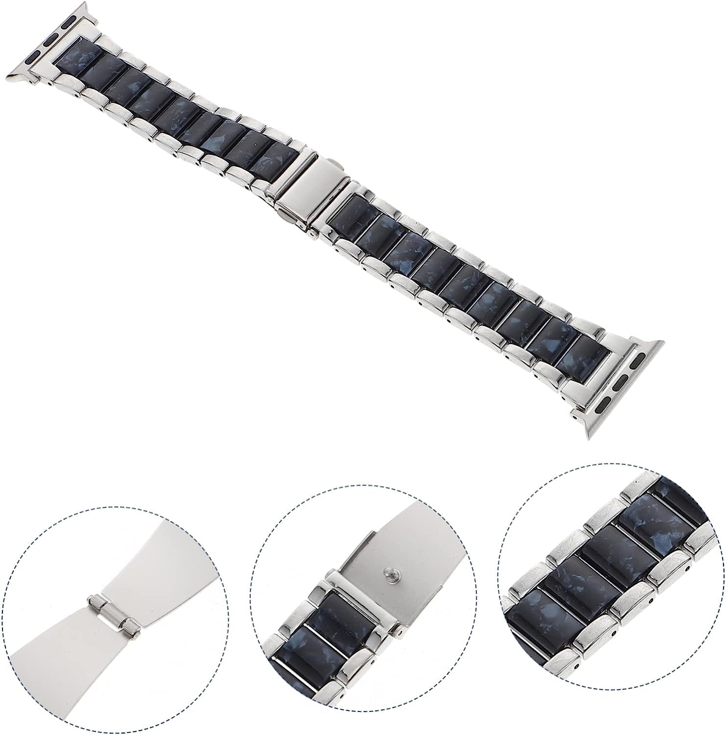 UKCOCO 2Pcs Skid Stainless Men Business Anti- Gift Anti-Skid Belt Accessory Watchband Anti-Slip for Replaceable Metal Band Watch Strap Slip  UKCOCO   