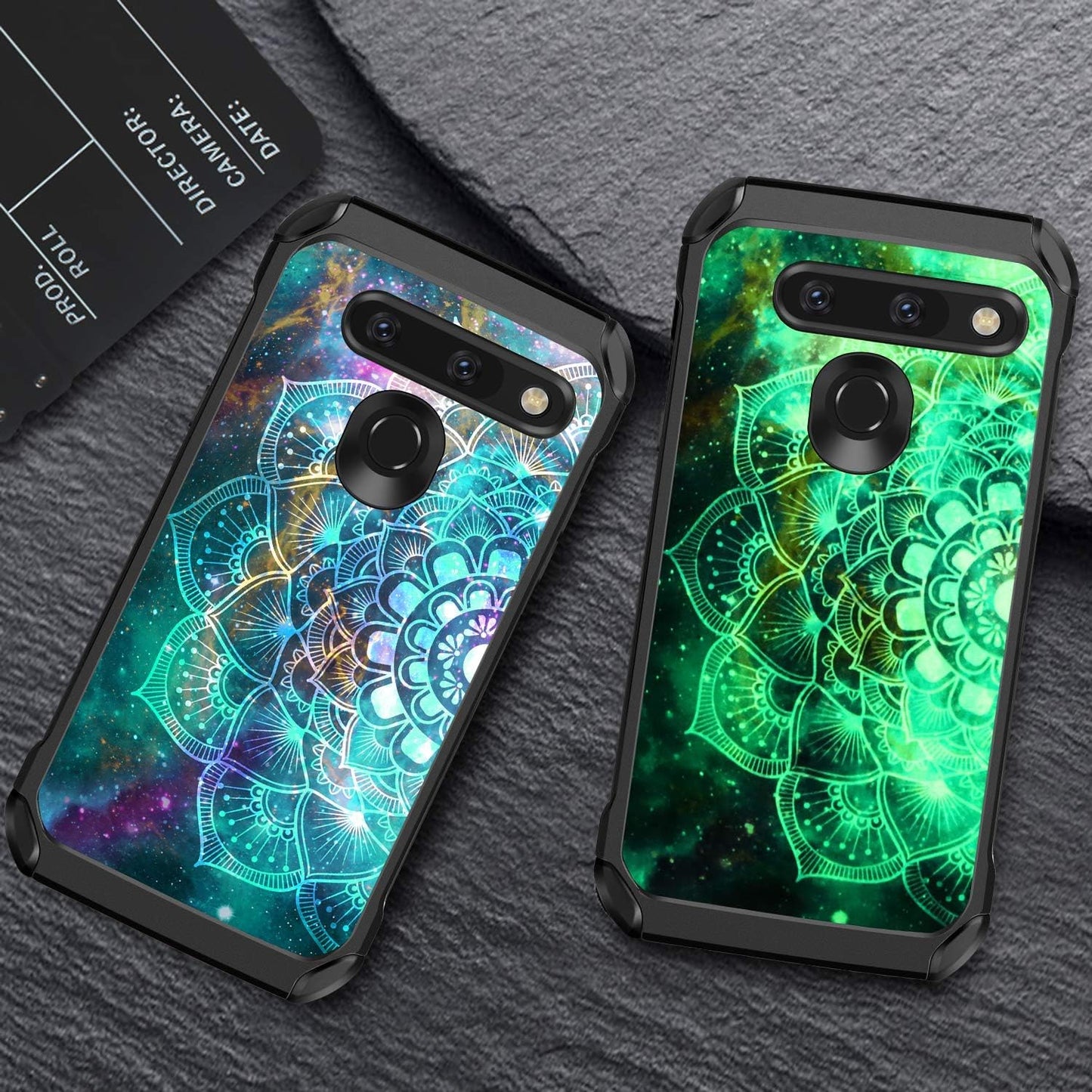 BENTOBEN Compatible with LG G8 Thinq/Lg G8 Case, Shockproof Glow in the Dark Luminous 2 in 1 Hard PC Soft TPU Bumper Protective Phone Case Cover for LG G8 Thin Q/LG G8 2019 Release, Mandala in Galaxy  BENTOBEN   