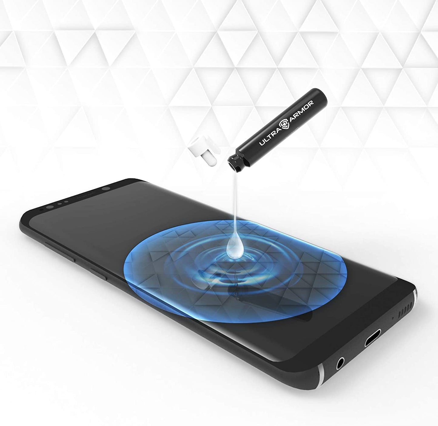 Ultra Armor Liquid Glass Screen Protector for All Smartphones Tablets and Watches Wipe on Scratch and Crack Resistant Nano Protection for up to 4 Devices - Bottle  ULTRA ARMOR   