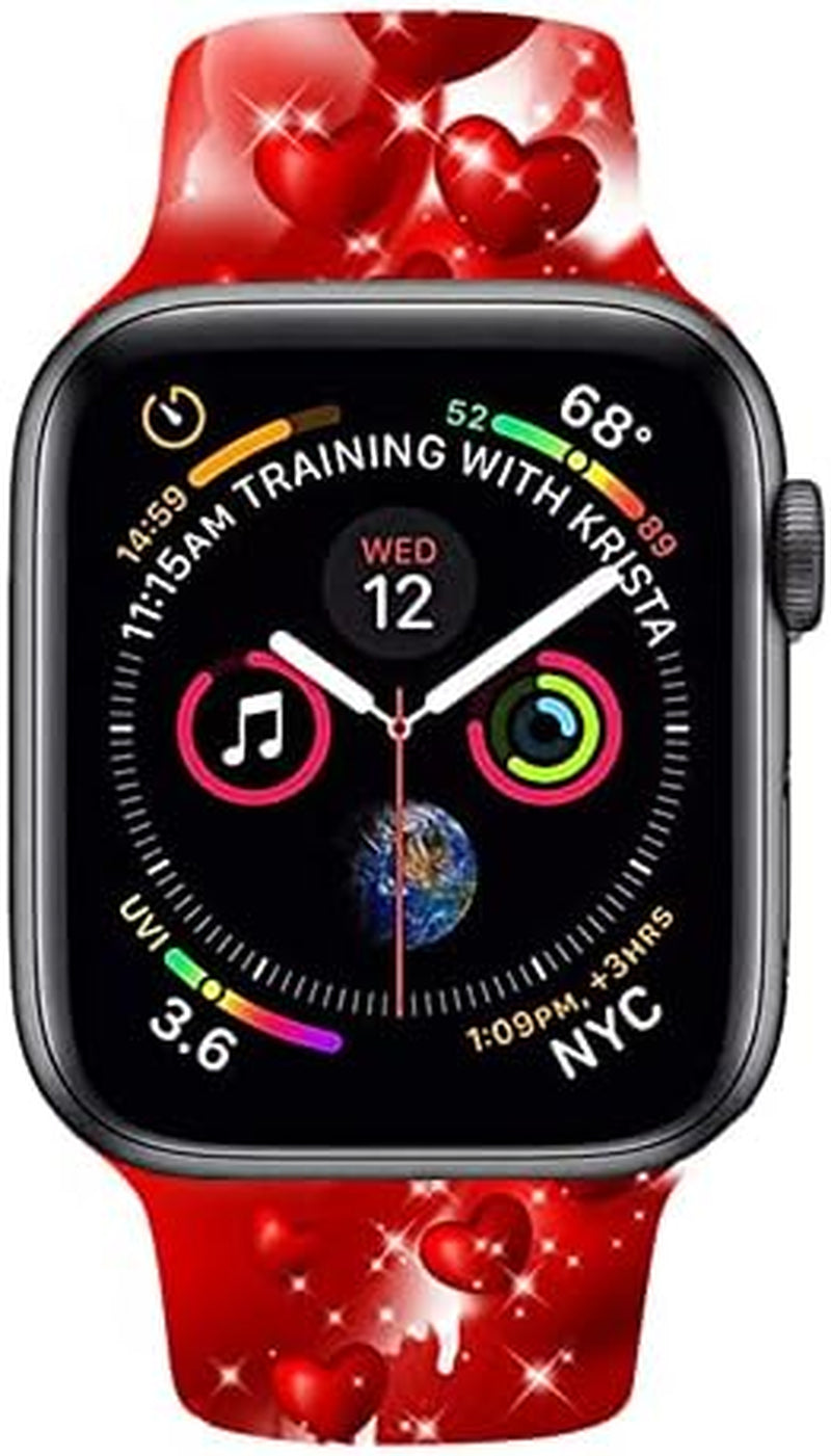 Fall Sport Watch Band Compatible with Apple Watch 38Mm 40Mm 41Mm 42Mm 44Mm 45Mm for Women Men,Adjustable Replaceable Soft Silicone Smartwatch Straps for Iwatch Series SE 7 6 5 4 3 2 1  JOJGOEHO   