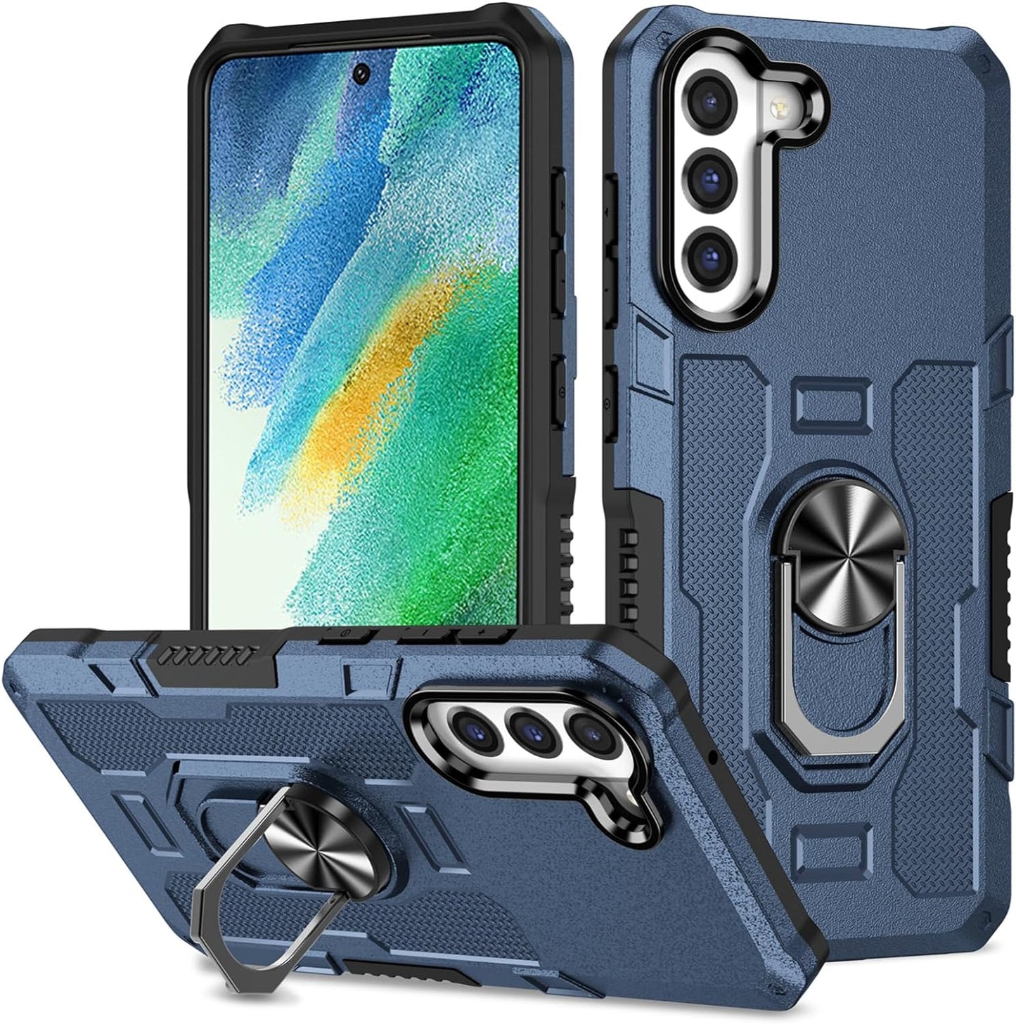MGSBCXN Armor Case for Samsung Galaxy Note20 Ultra 5G, Military Grade Shockproof Samsung Galaxy Note 20 Ultra Case, Heavy Duty Protection Samsung Note 20 Ultra 5G Case with Ring Kickstand, Blue  MGSBCXN Blue S23 Plus 