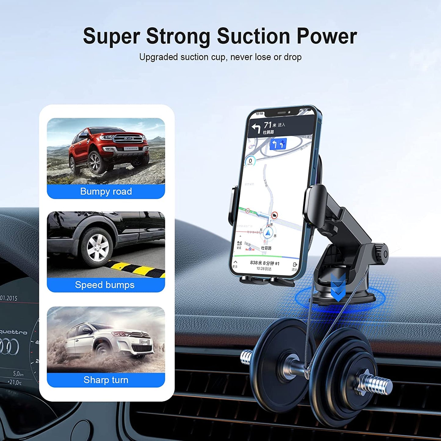 Wireless Car Charger Mount, SOARUN [Unique 7 Colors LED Dynamic Backlit] 15W Wireless Fast Charging Car Phone Holder, Auto-Clamping Wireless Car Charger for Iphone 14 Pro 13 12, Samsung S23 Ultra S22  SOARUN   