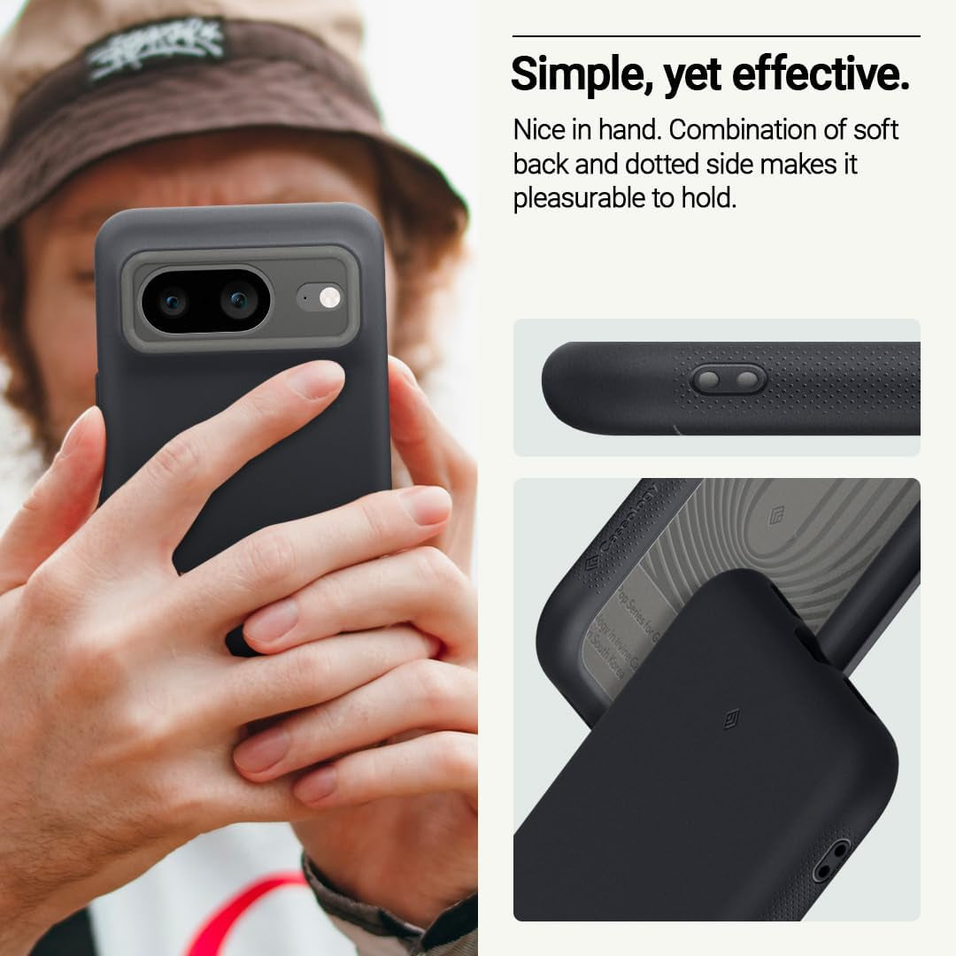 Caseology Nano Pop Silicone Case Compatible with Google Pixel 8 Case 5G [Military Grade Drop Tested](2023) - Black Sesame  Caseology   