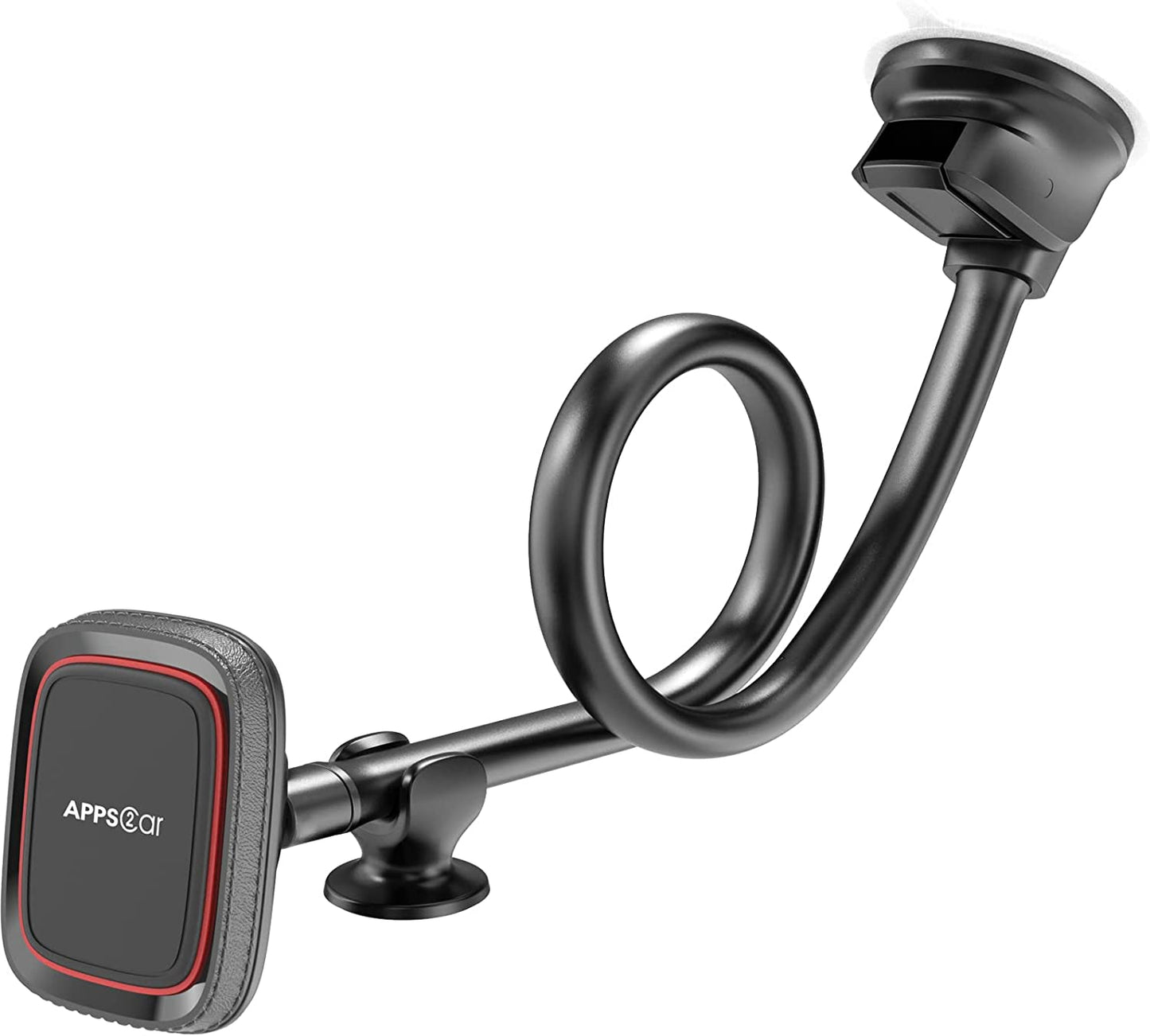 Windshield Car Phone Mount Long Arm, Apps2Car 13 Inches Gooseneck Magnetic Window Mobile Holder for Truckers Drivers Semi Truck SUV MPV Vehicle Compatible with All Iphone Samsung Phones Ipad Mini  Wiiki-Tech   