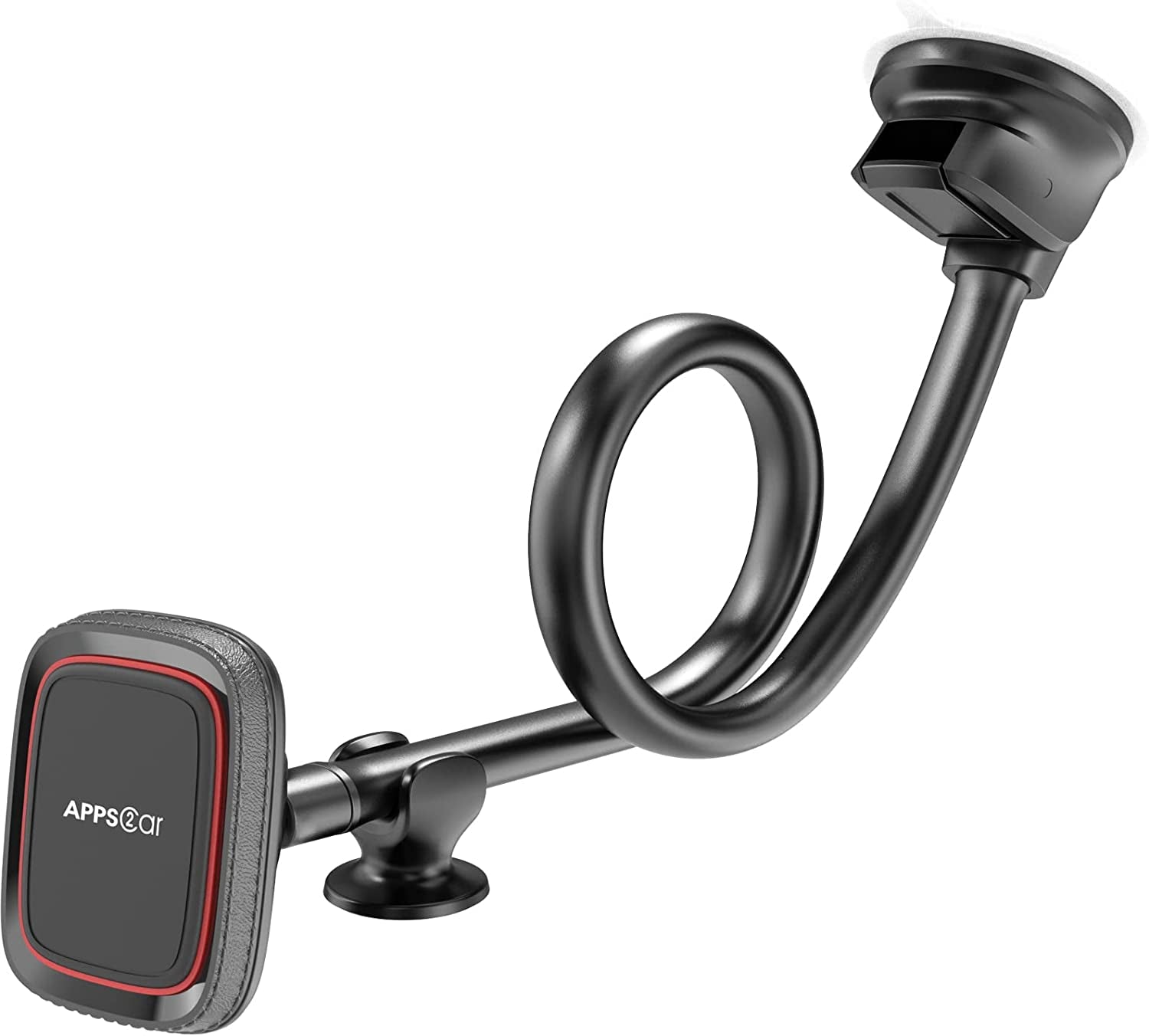 Windshield Car Phone Mount Long Arm, Apps2Car 13 Inches Gooseneck Magnetic Window Mobile Holder for Truckers Drivers Semi Truck SUV MPV Vehicle Compatible with All Iphone Samsung Phones Ipad Mini  Wiiki-Tech   