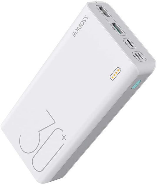 ROMOSS 30000Mah Power Bank Sense 8+, 18W PD USB C Portable Charger with 3 Outputs & 3 Inputs External Battery Pack Cell Phone Charger Battery Compatible with Iphone 13 12, Samsung Galaxy Ipad and More  ROMOSS   