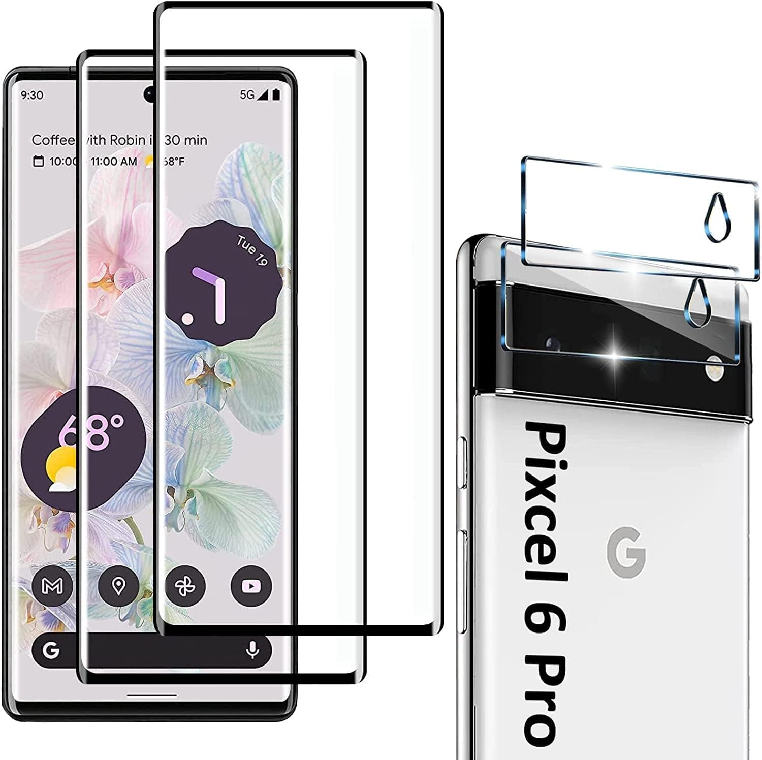 [2+2 Pack] Galaxy S22 Ultra Screen Protector, 9H Tempered Glass,3D Curved, HD Clear Scratch Resistant for Samsung Galaxy S22 Ultra Glass Screen Protector  letosan Google Pixel 6 Pro Newa  