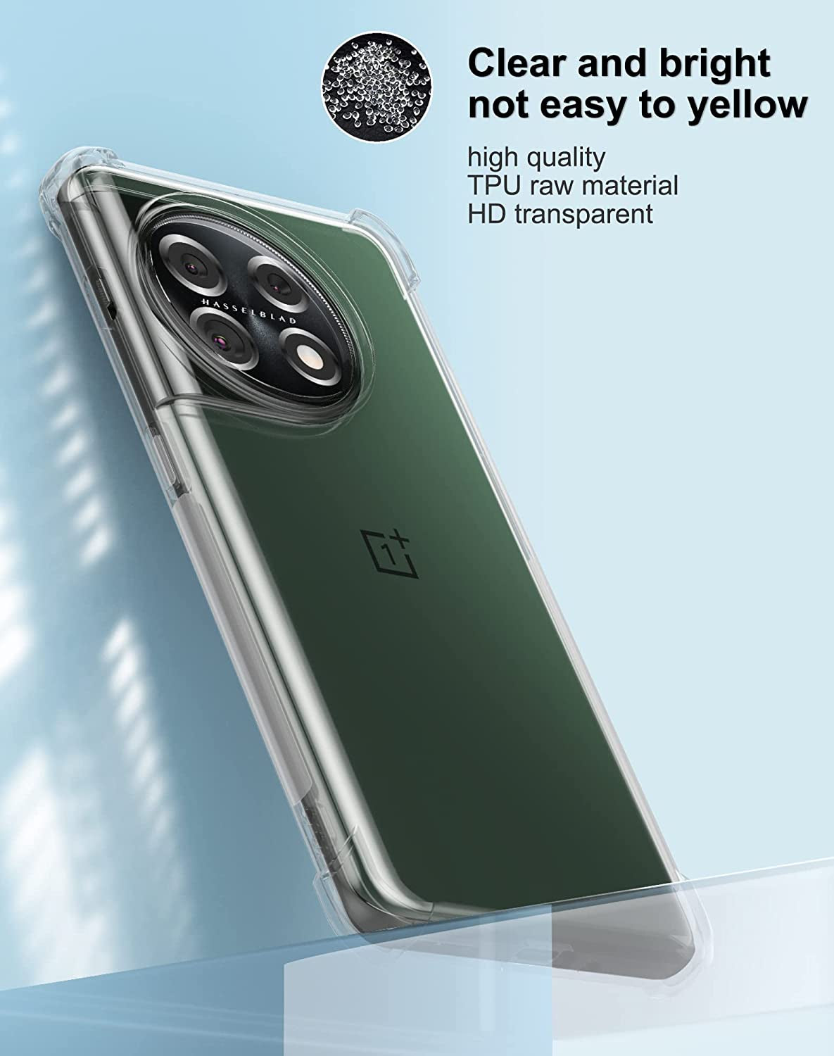 Foluu for Oneplus 11 Case, for Oneplus 11 Phone Case Clear, Scratch Resistant Reinforced Corners TPU Rubber Soft Skin Silicone Protective Case Cover for Oneplus 11 2023 (Crystal Clear)  Foluu   