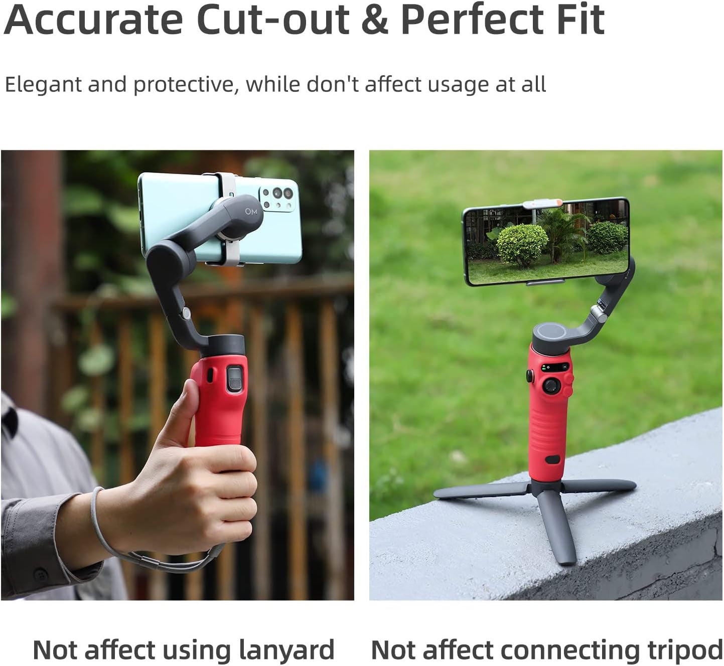 Silicone Proctive Cover for DJI Osmo Mobile 6 Smartphone Gimbal Stabilizer, Mobile 6 Handle Sleeve Case Gimbal Accessories All-Round Protection (Black)  JOYSOG   