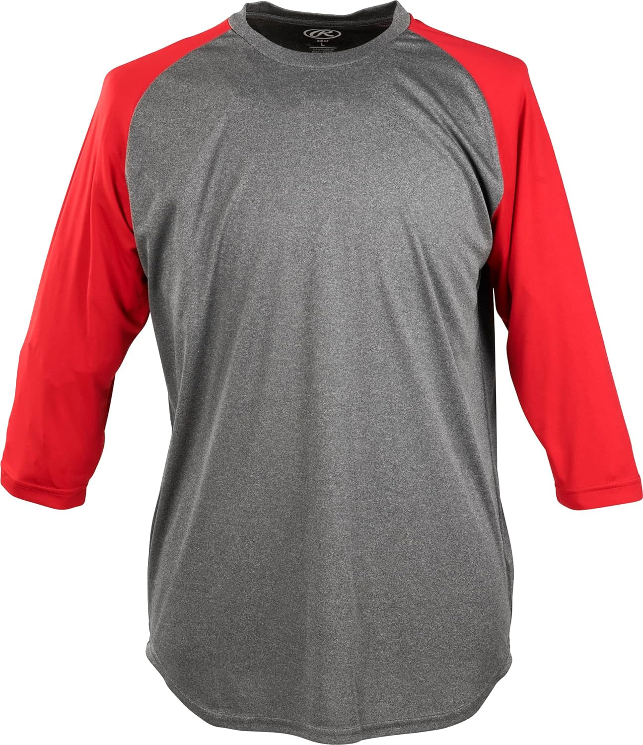 Rawlings 3/4 Sleeve Shirt | Youth Sizes | Multiple Colors  Rawlings Graphite/Scarlet Large 