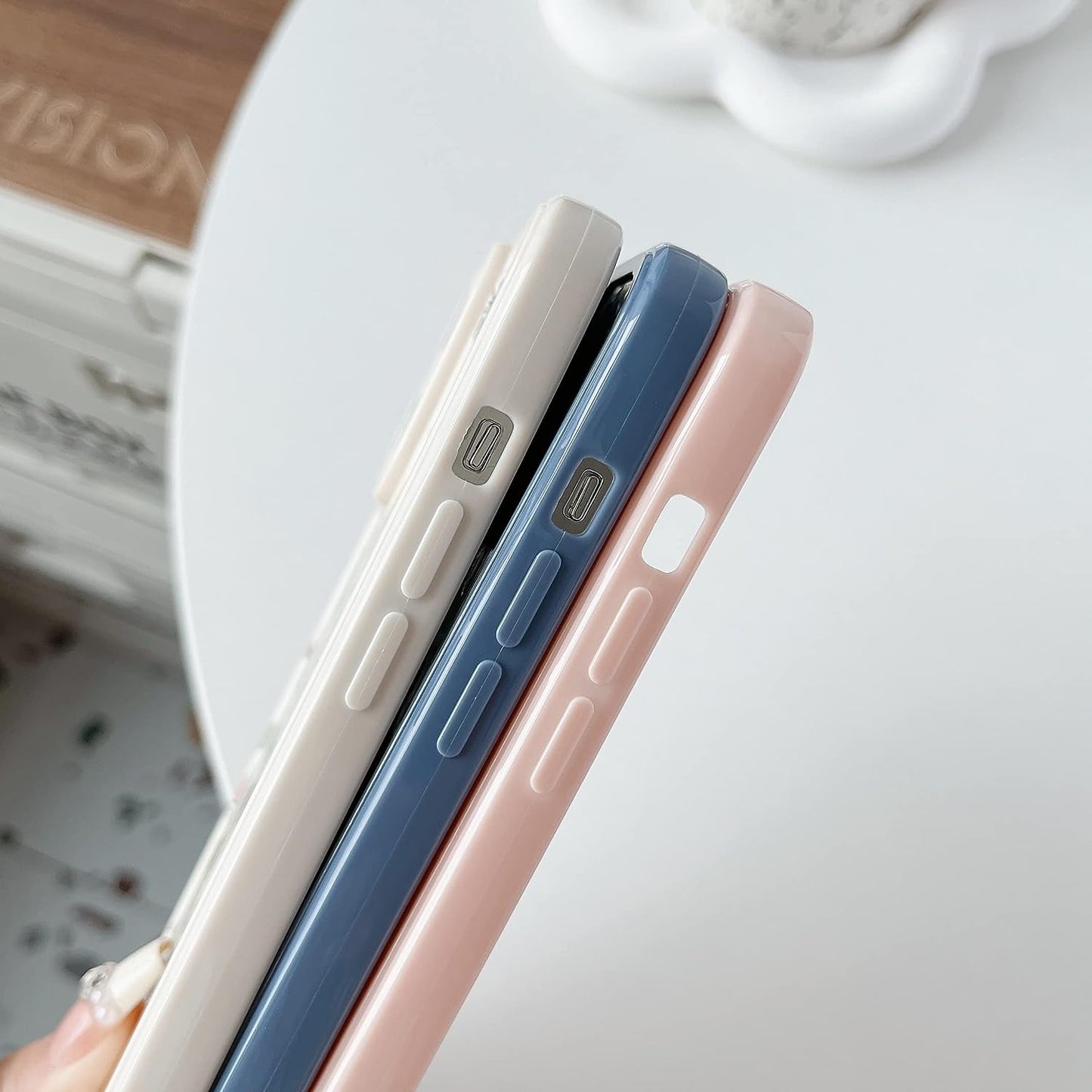 ZTOFERA Compatible with Iphone 12 Pro Max Case for Girls Women, Floral Flower Pattern Design Silicone Case, Slim Shockproof TPU Protective Bumper Case Cover for Iphone 12 Pro Max,Grey  ZTOFERA   