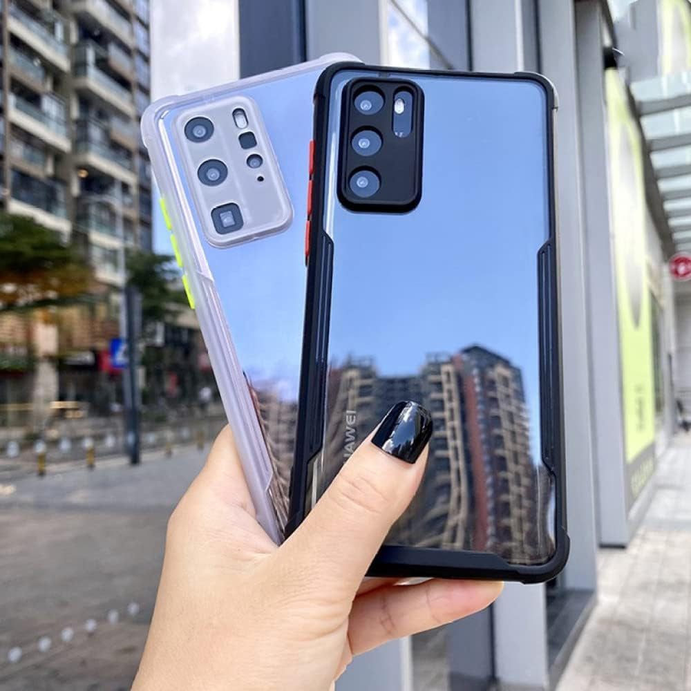 YOGISU Shockproof Frame Clear Phone Case for Huawei P40 P30 Pro Lite Lens Full Protective Transparent Cover for Huawei P 40 P30,Black,For Huawei P30 Lite  YOGISU   