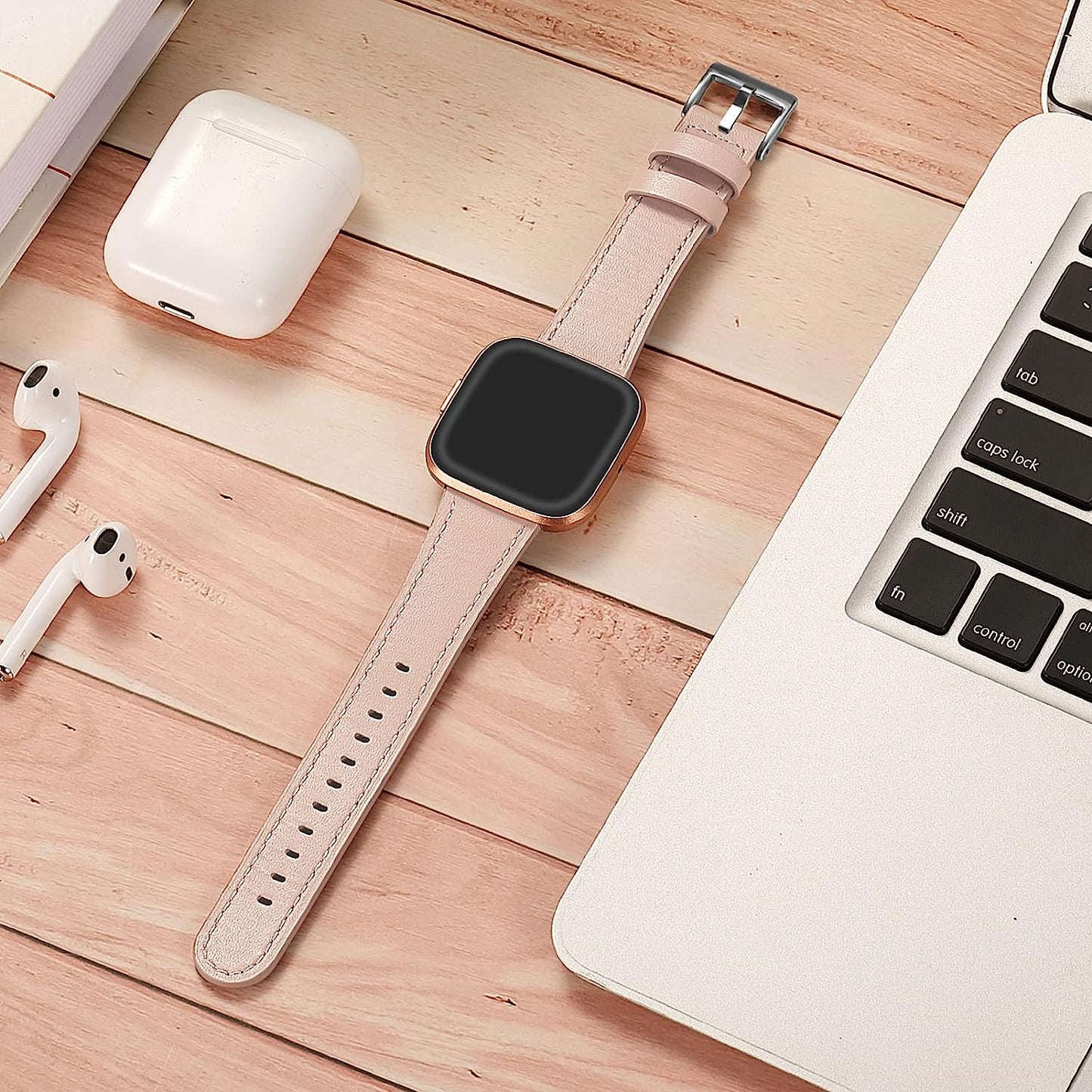 KENOBEE Leather Band Compatible with Versa 2 / Versa Lite/Versa/Versa Special Edition Fitness Smart Watch, Genuine Leather Band Replacement Strap Wristband for Women Men  KENOBEE   