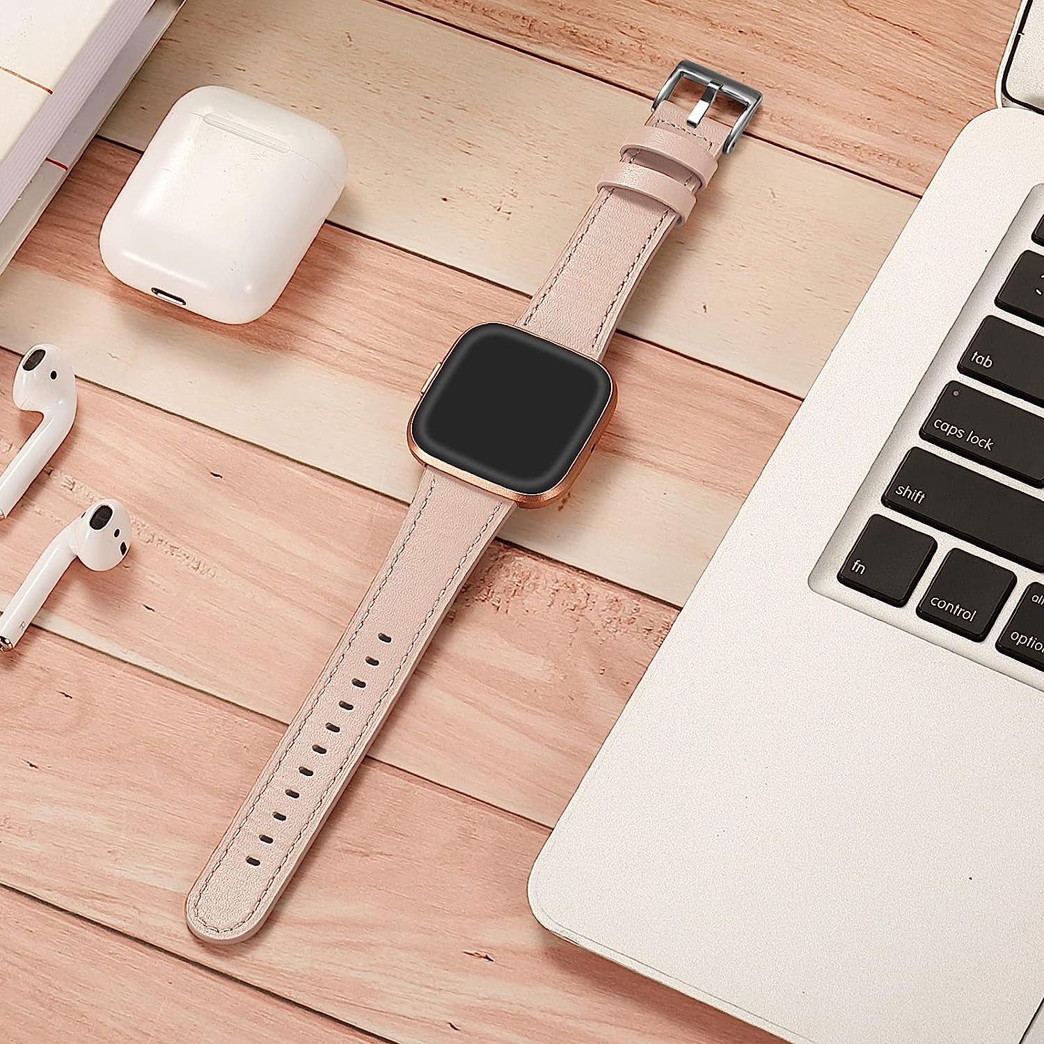 KENOBEE Leather Band Compatible with Versa 2 / Versa Lite/Versa/Versa Special Edition Fitness Smart Watch, Genuine Leather Band Replacement Strap Wristband for Women Men  KENOBEE   