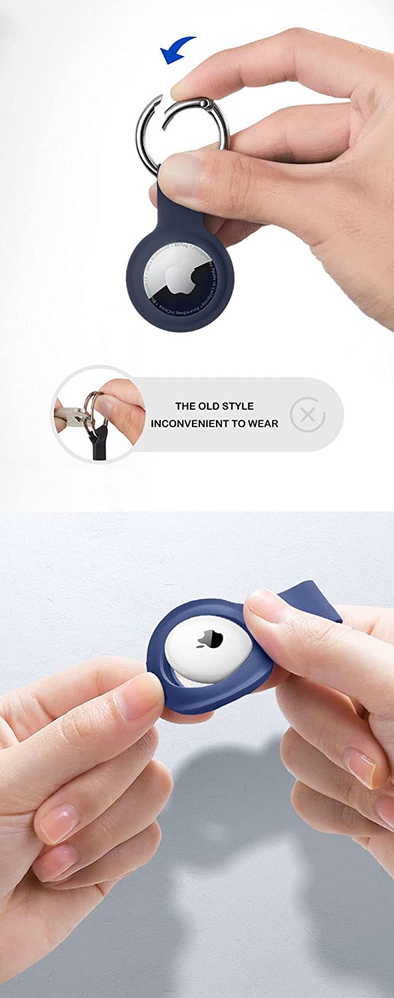 ALOGOLD 6 Pack Airtag Dog Collar Holder, Protective Cover Silicone for Dog Cat Pet Collar, Anti-Lost Air Tag Case Holder Cover(Black, Red)  ALOGOLD   