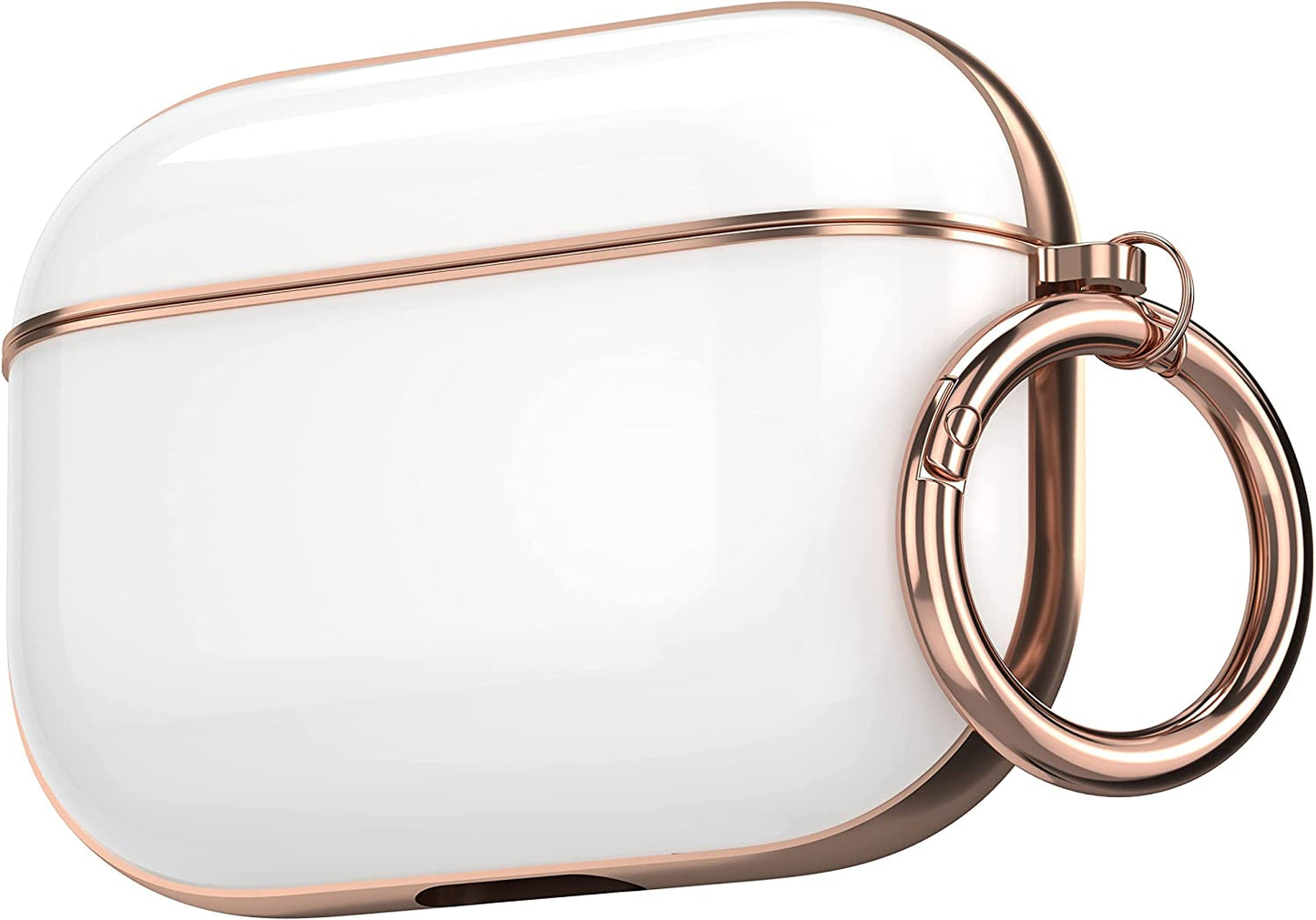 Maxjoy Compatible Airpods Pro Case Cover, Leopard Print Air Pod Pro Case Cute Protective Hard Ipod Pro Cover for Women Men with Keychain Designed for Airpods Pro Charging Case 2019  Maxjoy White  