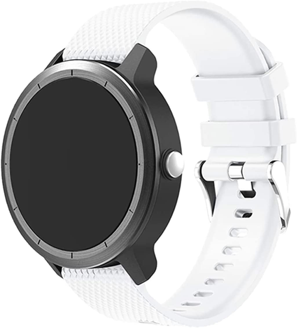 Anrir Vivoactive 3 Watch Band, 20Mm Silicone Bands for Garmin Vivoactive 3/Forerunner 645 Music/Samsung Galaxy 42Mm/Galaxy Watch 3 41Mm/Galaxy Watch Active 2 40Mm/44Mm-Black  BIGTANG White  