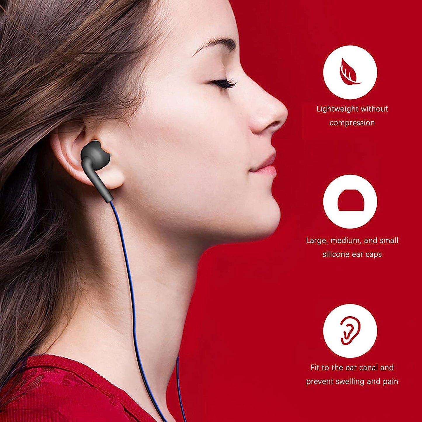 FUELEGO Fashion Noise Canceling Wired Headphones with Mic 3.5Mm Portable Wired Headphones for Ios Android Smartphone Laptop MP3 Gaming Walkman (Black)  FUELEGO   