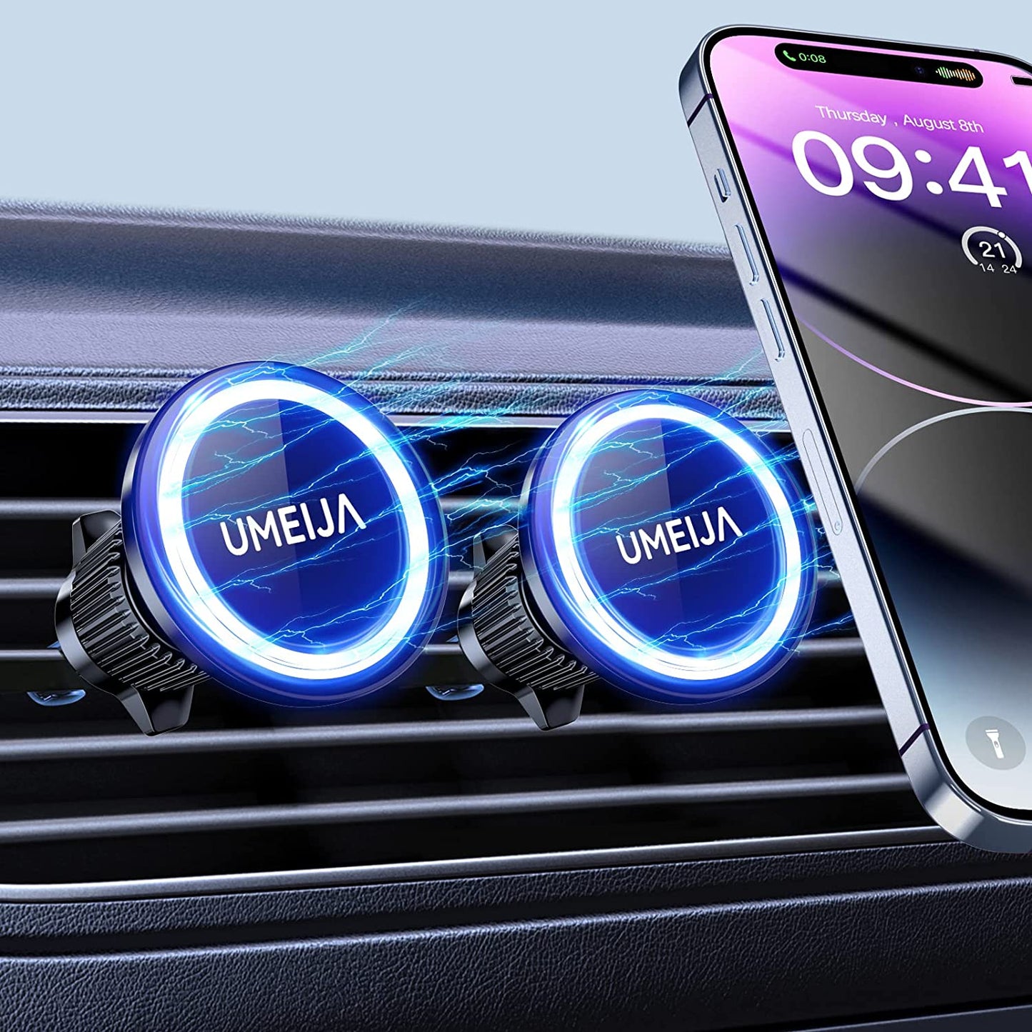 2 Pack Magsafe Car Mount [20 Powerful Magnets] Magnetic Phone Holder for Car Hands Free Iphone Car Holder Mount 360° Adjustable Air Vent Phone Holder Fit for Iphone 14 13 12 Series and Magsafe Case  shenzhen gamily technology co.,ltd   
