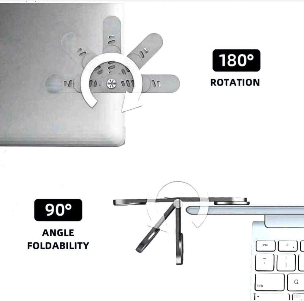 Dual Screen Magnetic Phone Holder for Laptop Portable Laptop Holder Adjustable Stand Foldable Side Mount Clip Slim Portable 3 in 1 Multi-Functional Holder Laptop  USA   