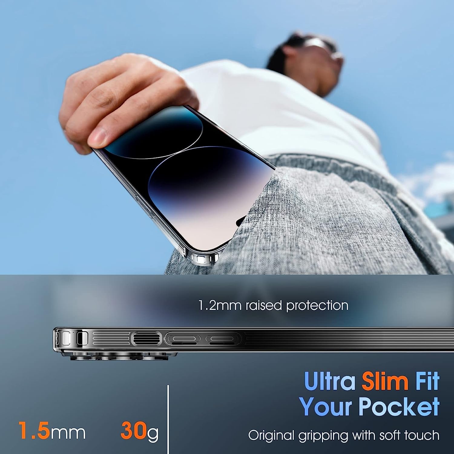 Magnetic Clear for Iphone 14 Pro Max Case with Magsafe [Integrated Camera Glass] Women Phone Case [Original Iphone Exterior] Silicone Cover Slim Thin [Non-Yellowing] Anti-Fingerprint Scratch Men  DOSNTO   