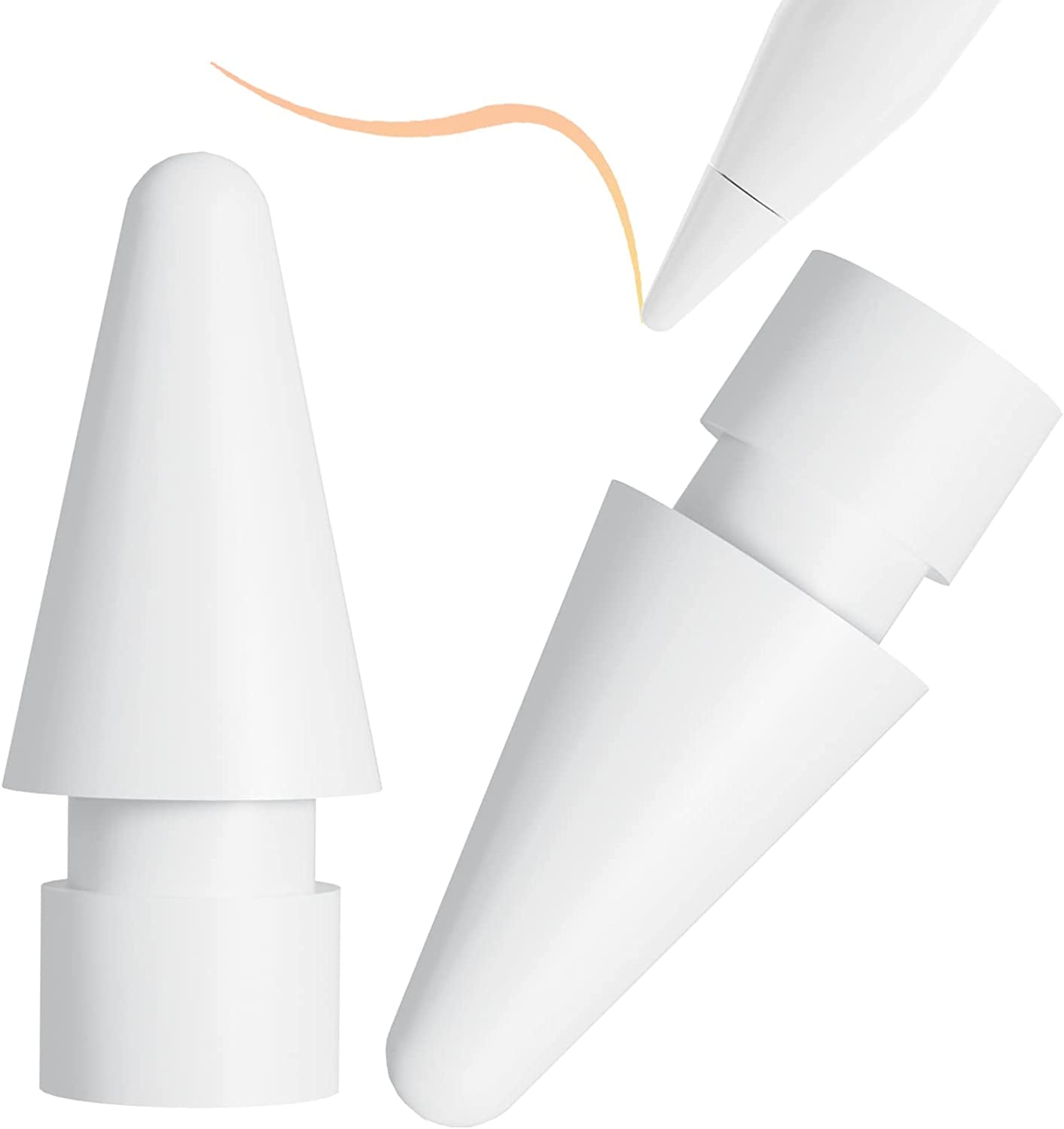 Replacement Tips Compatible with Apple Pencil 2 Gen Ipad Pro Pencil - Ipencil Nib for Ipad Pencil 1 St/Pencil 2 Gen White, 2 Pack  Qreninv   