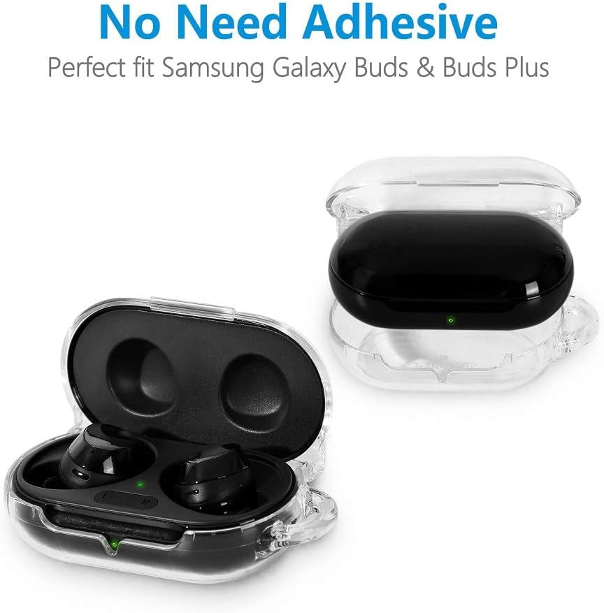 Fironst Polycarbonate Case Cover for Galaxy Buds/Buds+ Plus, Sturdy and Shockproof, No Adhesive Protective Cover Skin Compatible with Samsung Galaxy Buds 2019 2020 Earbuds Accessories (Clear)  Fironst   