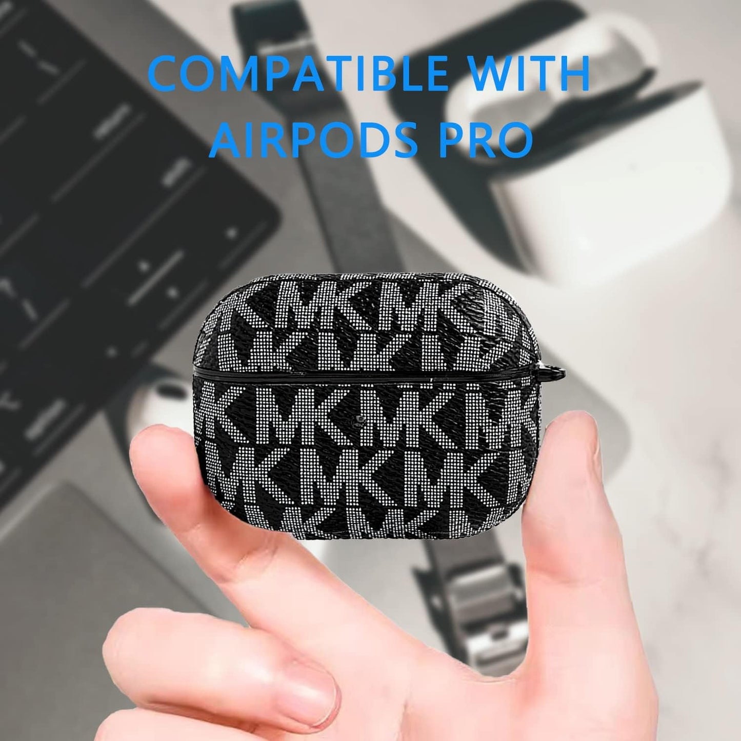 TANGABA Airpods Pro Case Cover for Women Men, Full Body Shockproof Hard Shell Protective Cover Case with Keychain Compatible with Airpods Pro Charging Case [Front LED Visible]  WAWINER   