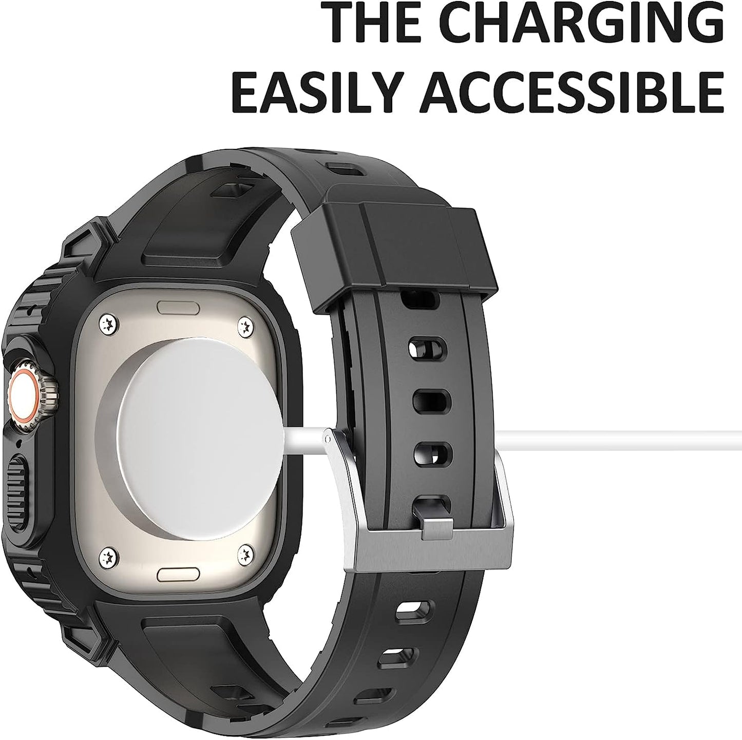 HATALKIN for Apple Watch Ultra Band with Ultra Case 49Mm,Rugged Bands Bumper Protector Men Women Ultra Accessories Compatible for Apple Iwatch Ultra 49Mm  HATALKIN   