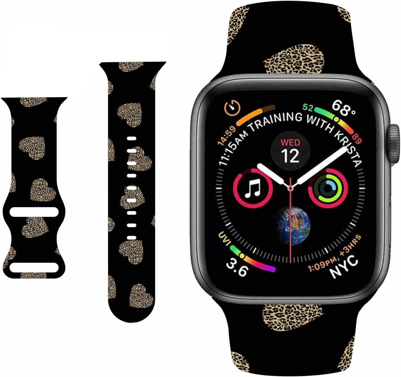 HYHMXB Sweet Lover Valentine'S Day Watch Bands Compatible with Apple Watch 38Mm 40 Mm 41Mm, Fresh Breathable Soft Silicone Wristband Strap for Girls Women Iwatch SE & Series 7/6/5/4/3/2/1 (Color 7)  HYHMXB Color 13 38/40/41mm 