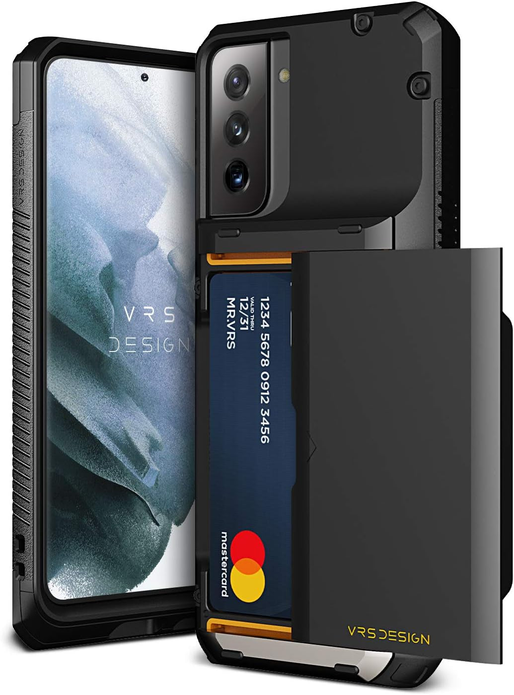 VRS DESIGN Damda Glide Pro Case Compatible with Galaxy S21 6.2 Inch (2021)  VRS Design Black  