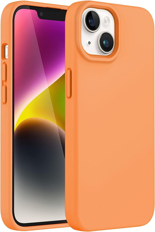 Jetech Silicone Case for Iphone 14 plus 6.7-Inch, Silky-Soft Touch Full-Body Protective Phone Case, Shockproof Cover with Microfiber Lining (Marigold)  JETech   