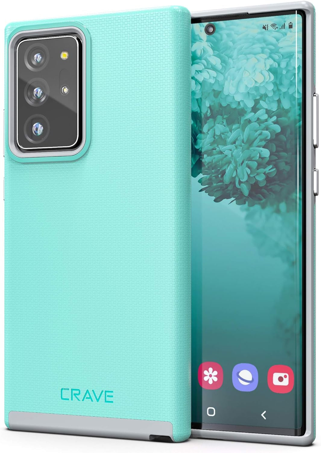 Crave Dual Guard for Galaxy Note 20 Ultra Case, Shockproof Protection Dual Layer Case for Samsung Galaxy Note 20 Ultra - Blush  Crave Mint  