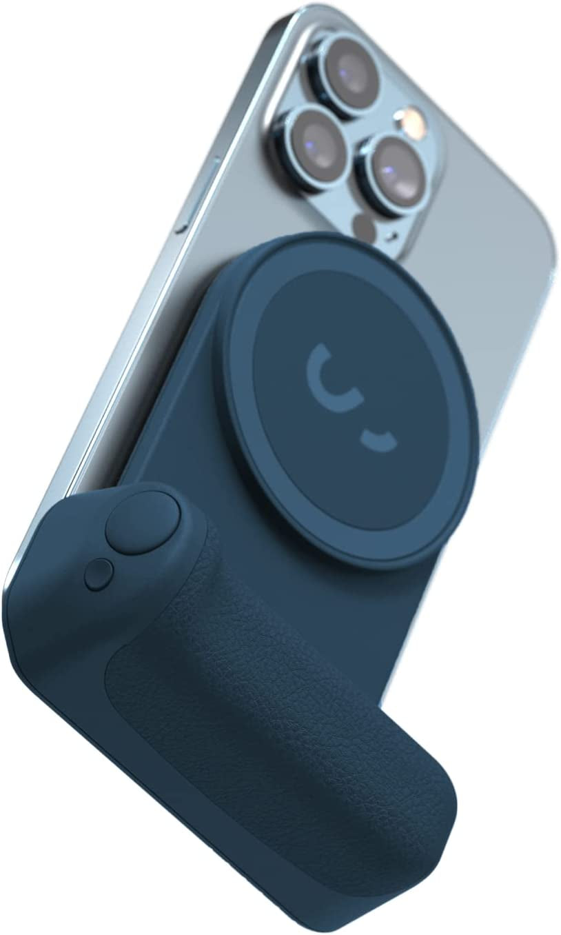 Shiftcam Snappod - Video Selfie Stick and Tripod - Magnetic Mount Snaps on to Any Phone - Tiltable Design | Midnight  ShiftCam Abyss Blue SnapGrip 