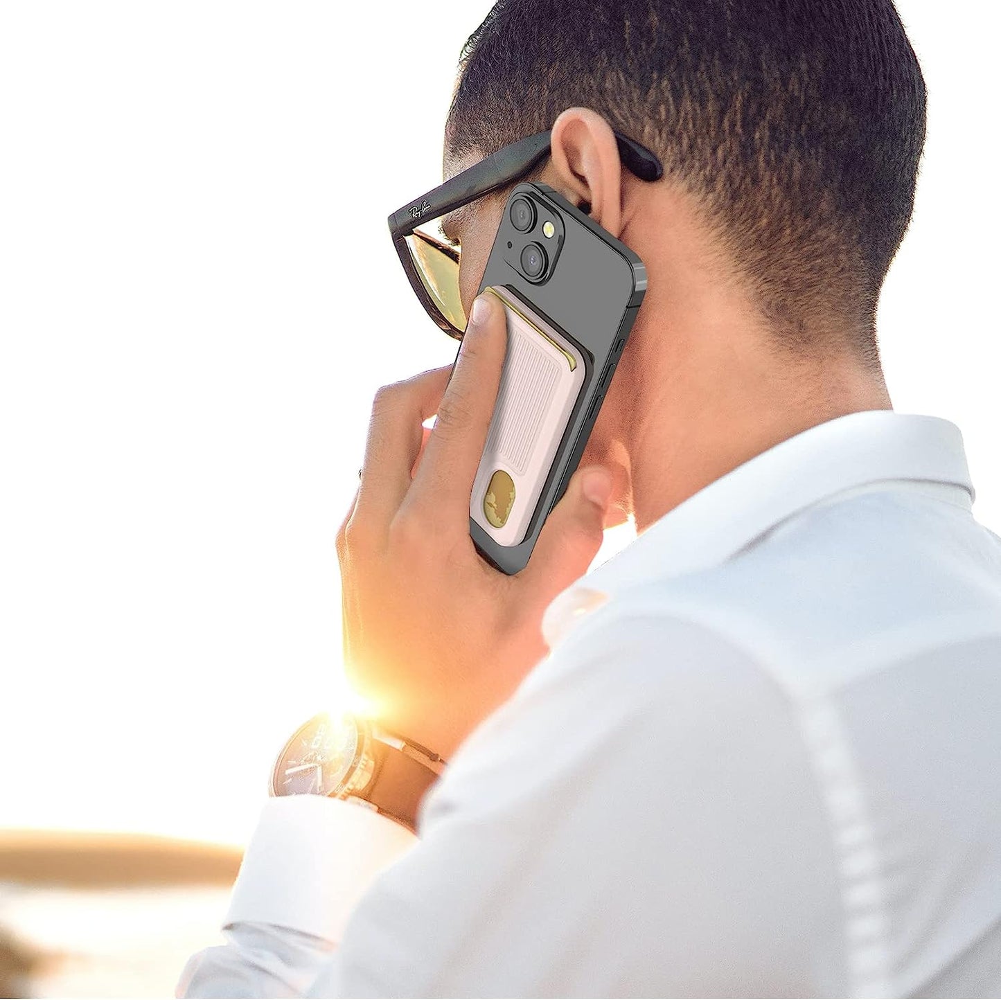 AHASTYLE Card Holder for Back of Phone for Magsafe Strong Magnetic【Rfid Shielding】 Silicone Wallet Compatible with Iphone 14/13/12/Pro/Pro Max/Mini (Pink)  AHASTYLE   