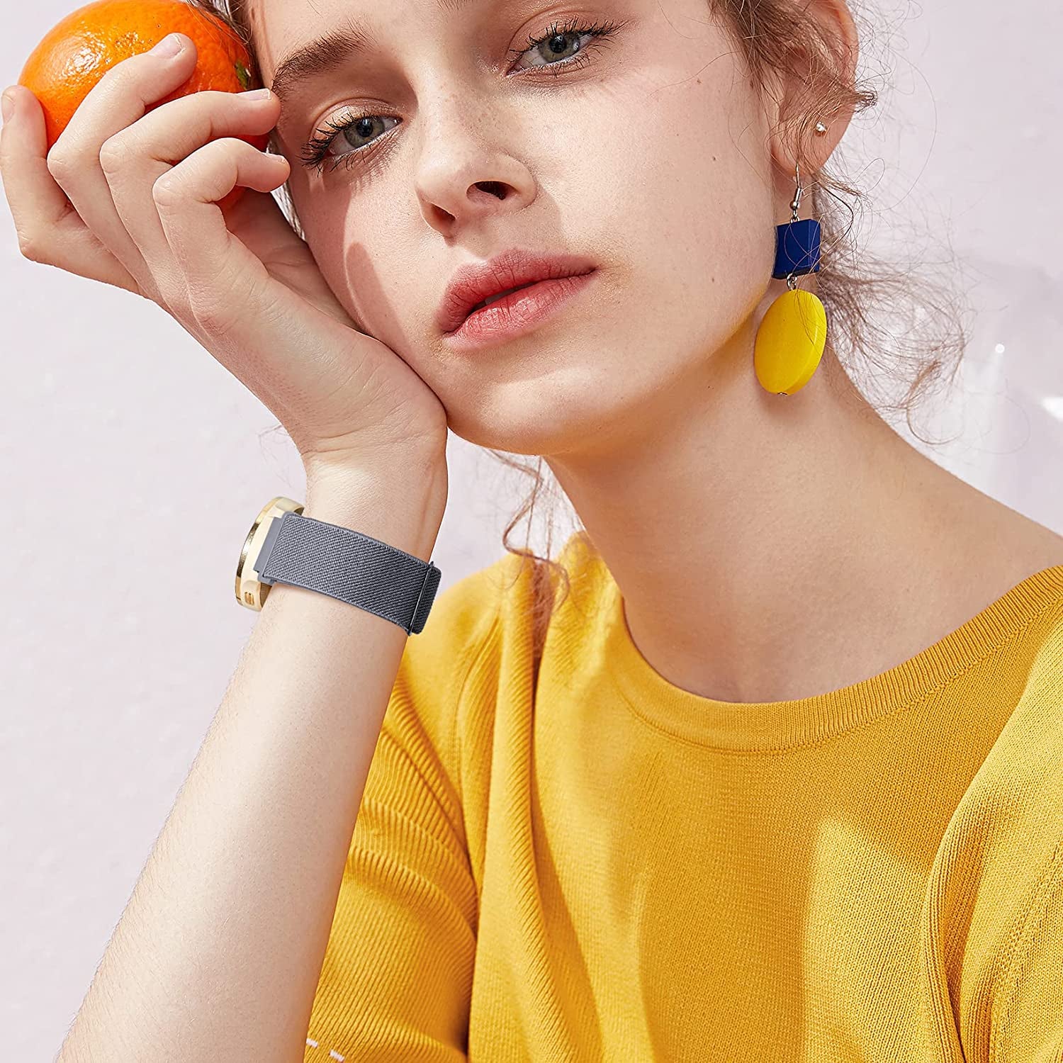 Oanux Stretchy Bands Compatible with Garmin Forerunner 245/245 Music/Venu/Vivoactive 3/Venu Sq/Vivoactive 3 Music/Vivomove Hr/Forerunner 645/645 Music/Venu 2 Plus(5 Pack)  Oanux   