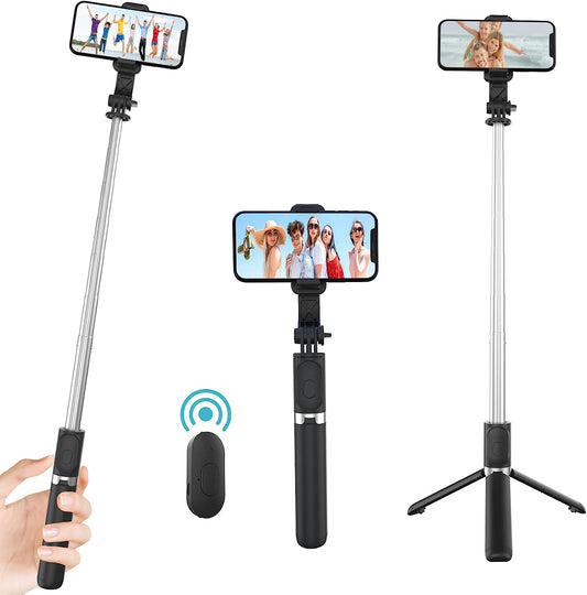 Versatile 40" Selfie Stick Tripod with Wireless Remote Portable Extendable Phone Stand for Iphone, Android & Camera – Perfect for Travel Vlogging Selfies Youtube and More  BIRDAYPREJY   