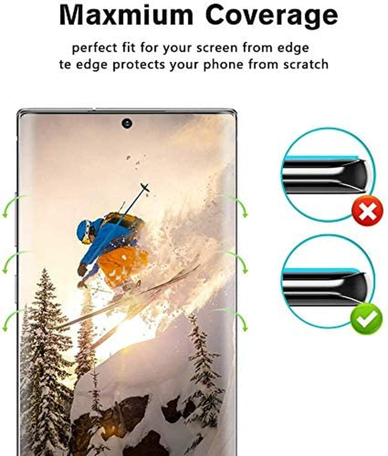 LETANG [2+2 Pack ] Galaxy Note 20 Ultra Screen Protector with Camera Lens Protector, 9H Hardness, Support Fingerprint, 3D Curved Tempered Glass Film for Samsung Galaxy Note 20 Ultra 5G (6.9 Inch)  LETANG   