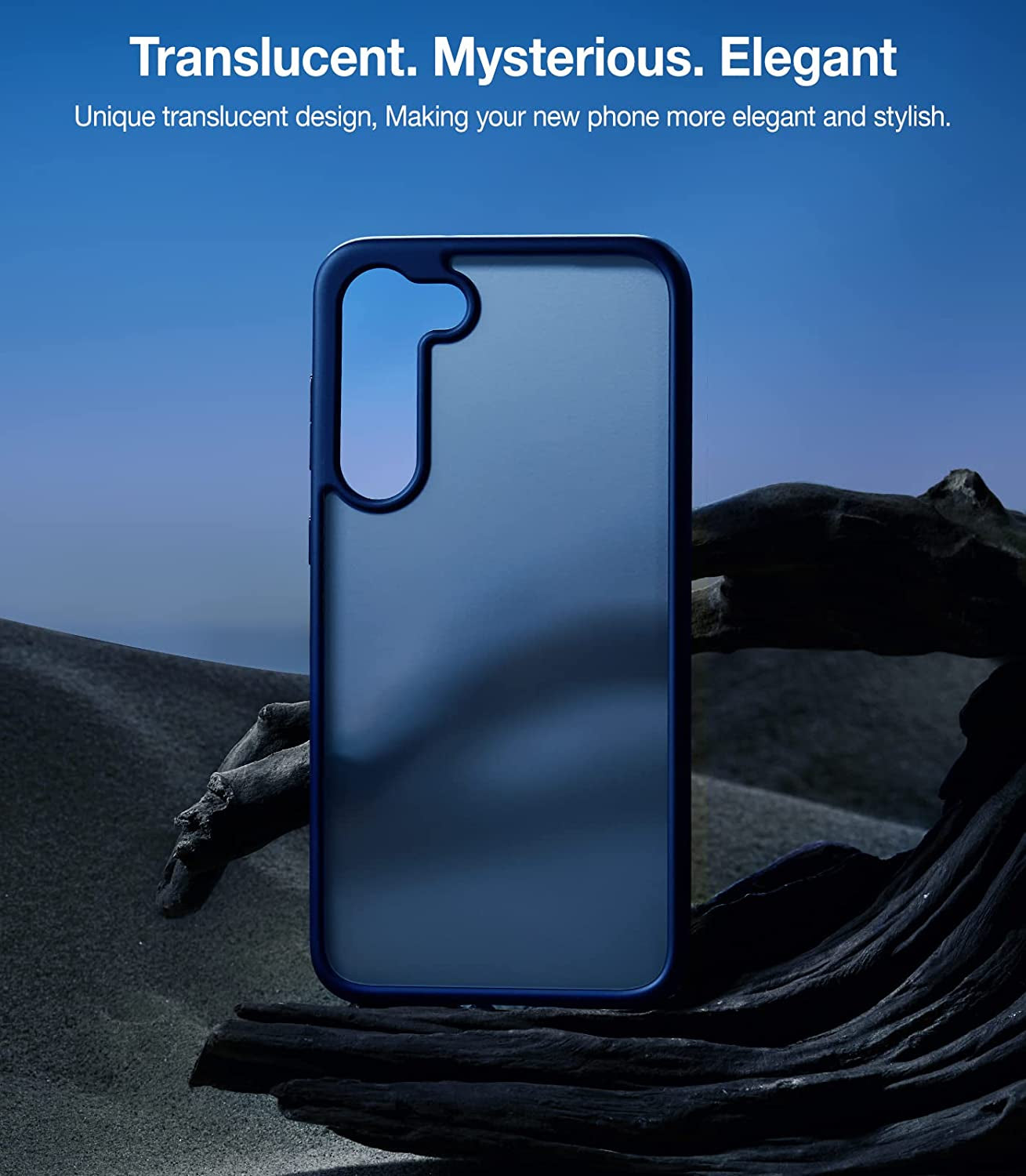 TORRAS Shockproof Designed for Samsung Galaxy S23 plus Case(Only), [Military Grade Drop Tested] Translucent Slim Protective Matte Phone Case for Samsung S23 plus Case 5G Guardian,Navy Blue  TORRAS   