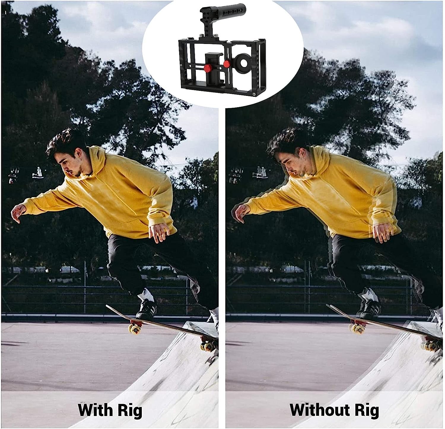 Jopwkuin Cell Phone Gimbal-Gimbal Stabilizer for Smartphone with Grip Aluminium Alloy Phone Gimbal Stabilizer for 5.5‑8Cm/2.2‑3.1In Wide Phone Live Video  Jopwkuin   