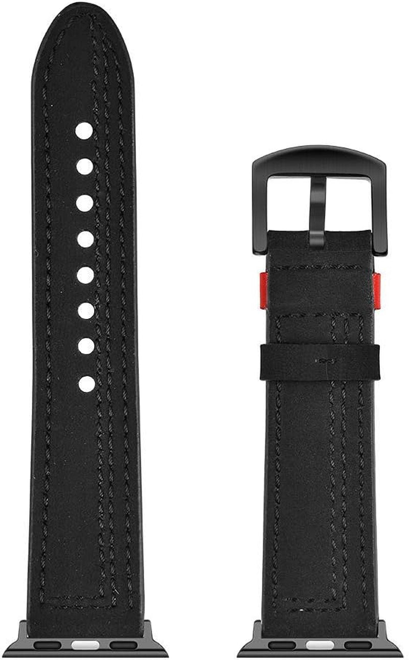 Compatible for Apple Watch 38Mm 40Mm 41Mm Leather Band Sport Replacement Strap for Iwatch Series 7 6 SE 5 4 3  Lerxiuer   