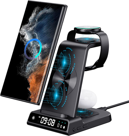 Wireless Charger for Samsung Charging Station, 3 in 1 Android Phone Trio Multiple Devices Charger for Samsung S23 Ultra/Galaxy S22 Ultra/S21/Z Flip/Fold 4/Buds, Charger for Galaxy Watch 5 Pro/4/3  Shenzhen Xuanfeng Innovation Technology Co., Ltd.   