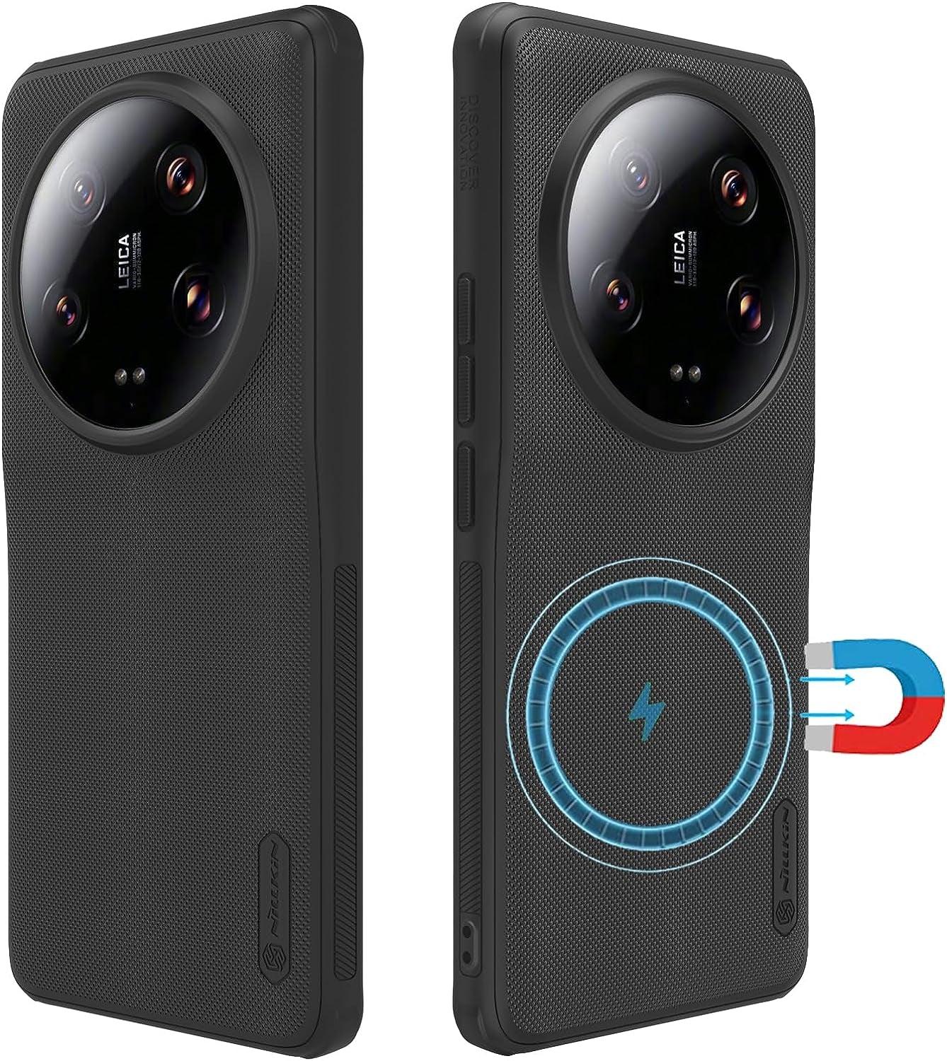 Teroxa Magnetic Case for Xiaomi Mi 13 Ultra【Compatible with Magsafe】 Slim Fit Dotted Frosted Matte PC Back Cover TPU Bumper (Black)  teroxa   