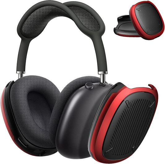 Case Cover for Airpods Max Headphones, TPU Anti-Scratch Ear Cups Cover for Airpods Max, Hard Rugged Shockproof Accessories Protective Cover for Apple Airpods Max (Red)  PonKet   