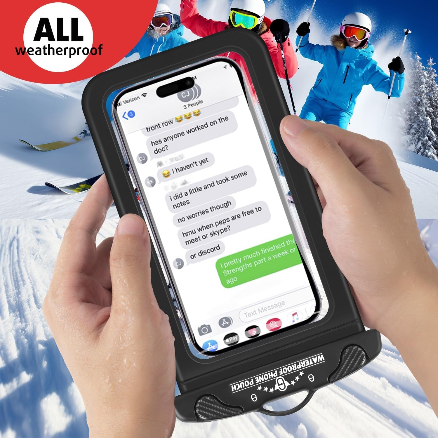 Waterproof Phone Pouch 2 Pack, 100% Waterproof Large Phone Dry Bag for Iphone 15 Pro Max, Iphone 14 Pro Max, 13 Pro Max, Samsung Galaxy S23 Ultra, Google Pixel 6 Pixel and Other Phones Black  G.CATACC   