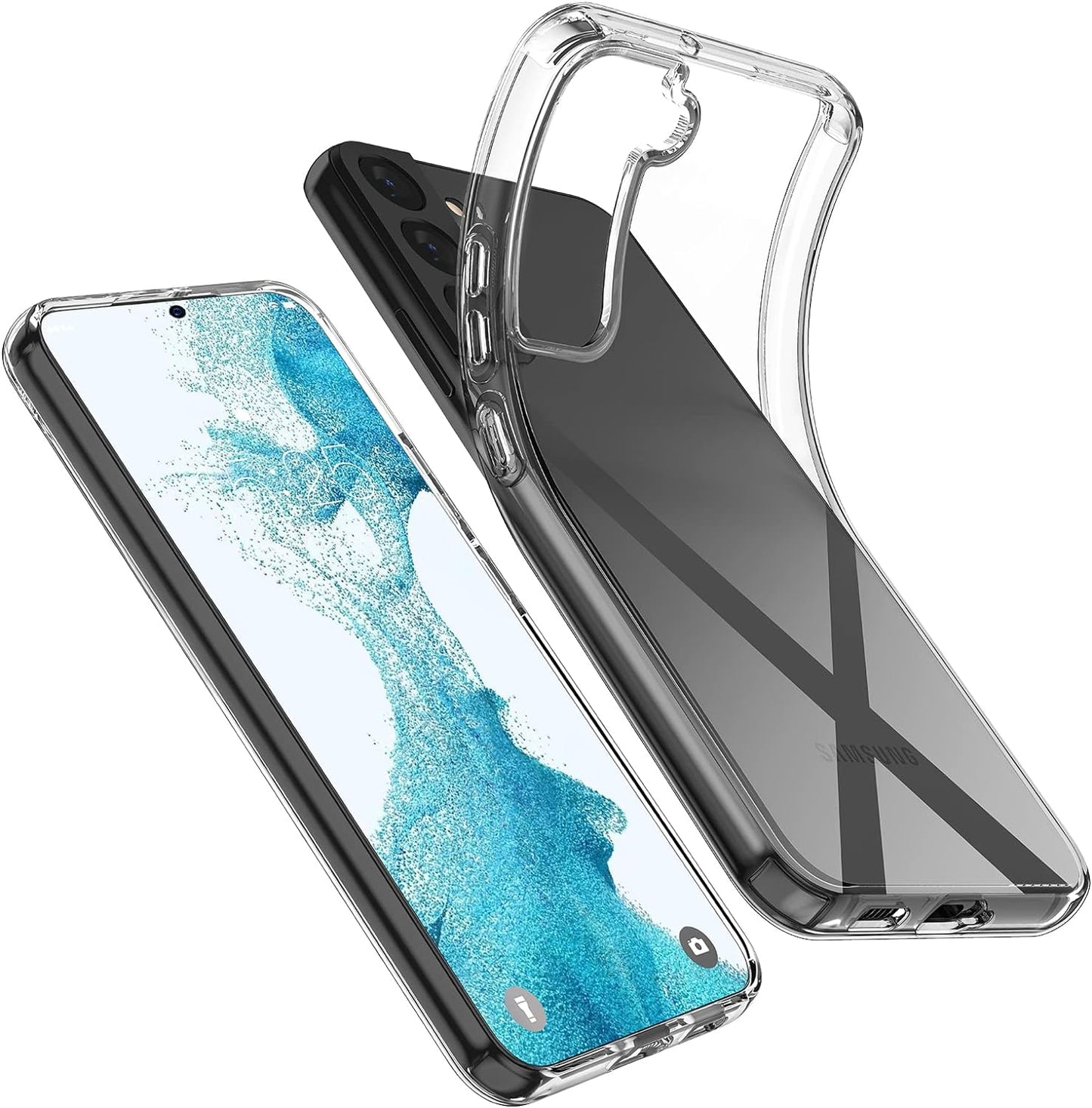 MILPROX Compatible with Samsung Galaxy S22 plus Flower Case, Cute Case Design for Girls Women,Shockproof Floral Pattern Hard Back for Samsung Galaxy S22 plus 5G Phone 2022 6.6 In-Blossom  MILPROX Clear  