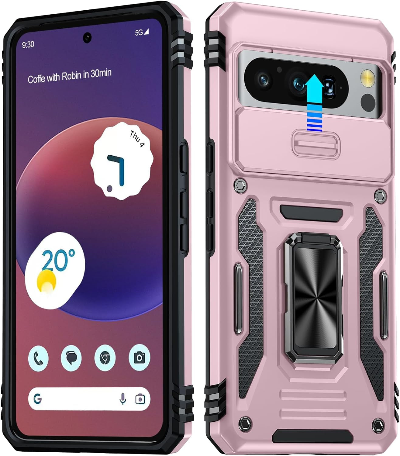 ANTSHARE for Google Pixel 8 Case Clear, Pixel 8 Case with [16FT Military Grade Drop Protection][Non-Yellowing], Slim Fit Case for Pixel 8 Phone 2023 - Crystal Clear  ANTSHARE Rose Gold Google Pixel 8 Pro 