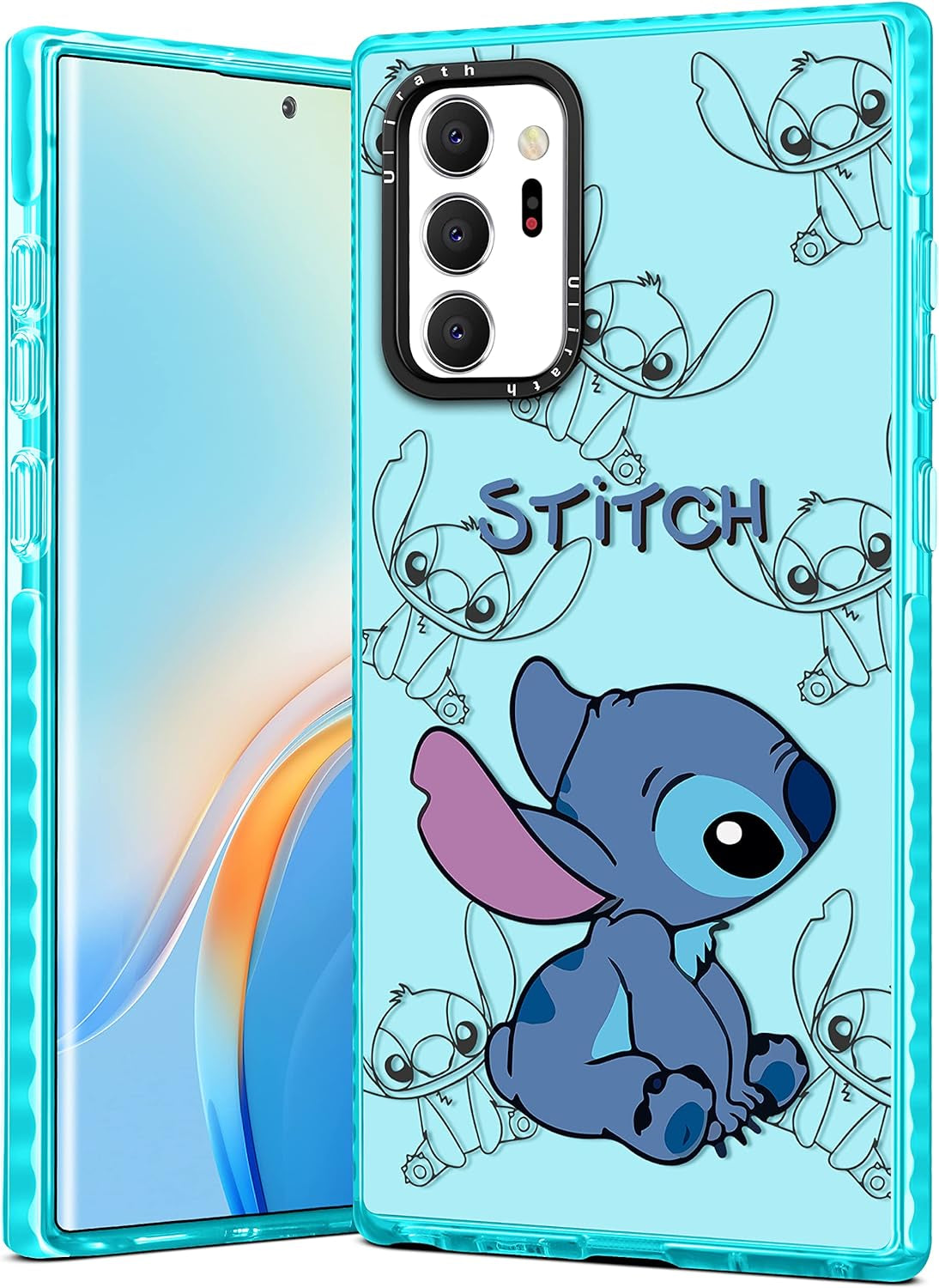 Ulirath for Samsung Galaxy Note 20 Ultra 6.9" Case Cartoon Dont Touch My Phone Designer Pattern Cover Cool Funny for Girly Girls Kids Boys Bumper Soft Protective Phone Cases for Galaxy Note 20 Ultra  Ulirath For Samsung Galaxy Note 20 Ultra-Blue Kiss Stih  