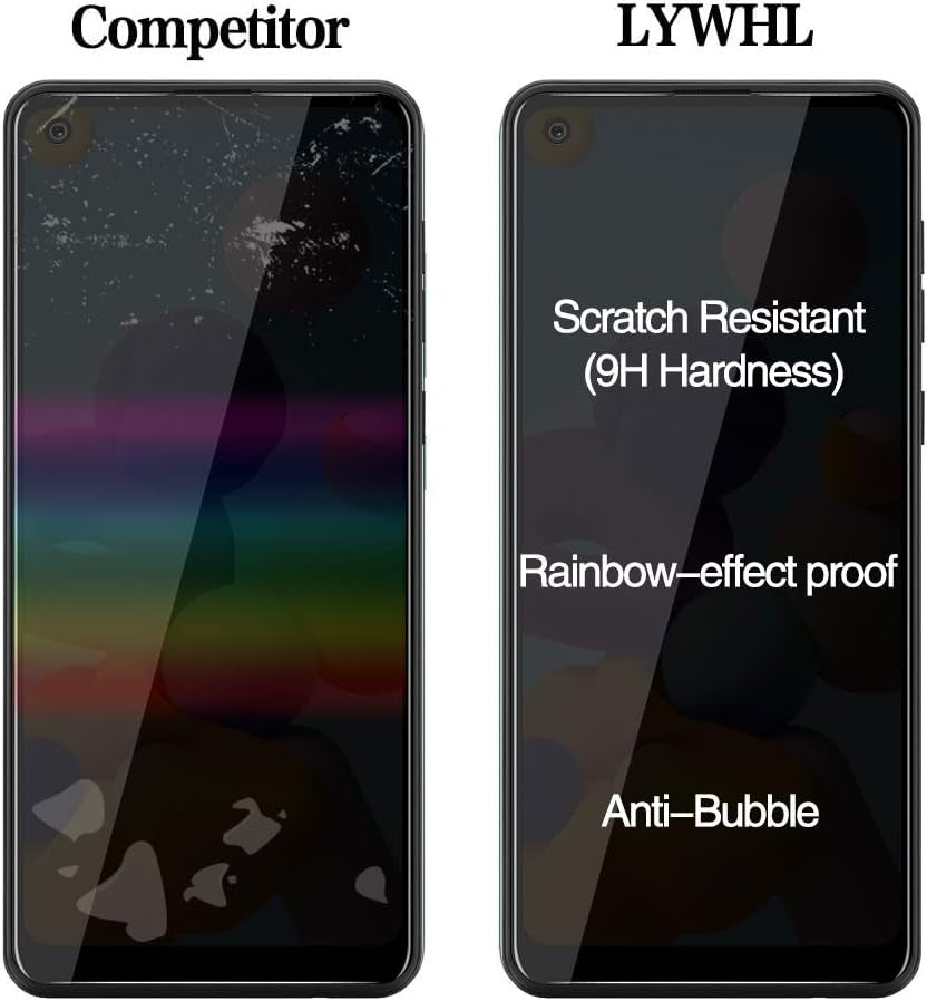 [2 Pack] for Samsung Galaxy A21/A21S Privacy Screen Protector, [Full Coverage] anti Spy HD Clarity 9H Tempered Glass Screen Protector, Scratch Resistant, Bubble Free, Easy Insall, Case Friendly (6.5 Inch)  A Pink Shop   