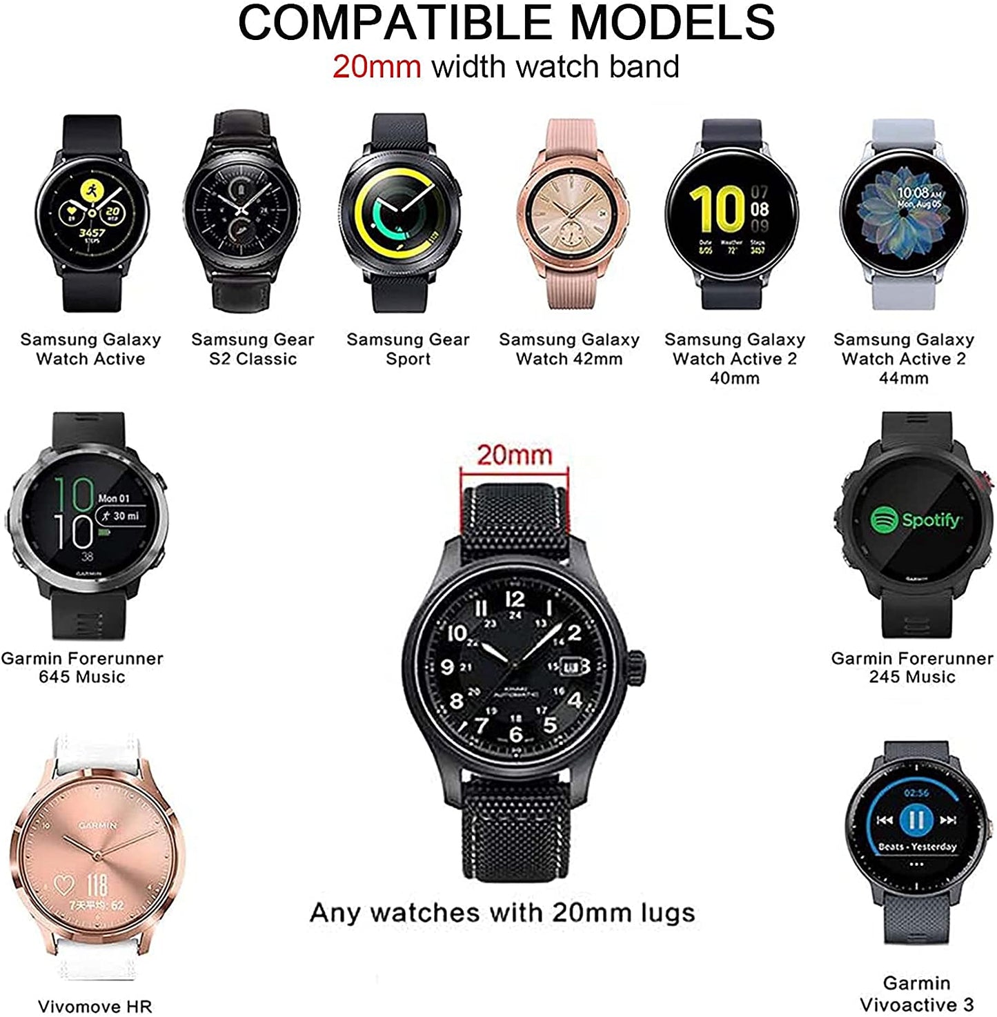 13 Pack Bands Compatible with Samsung Galaxy Watch 4 40Mm 44Mm/Galaxy Watch 4 Classic, Galaxy Watch 5 /Galaxy Watch 5 Pro 45Mm, Galaxy Active 2 Watch Bands, 20Mm Soft Silicone Replacement Straps for Women Men  Suremita   